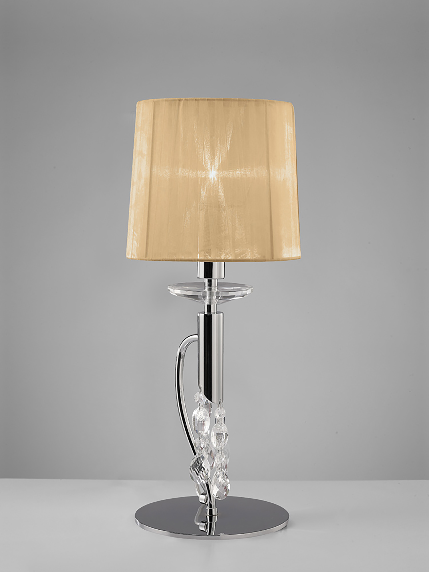 M3868/SBS  Tiffany Crystal 49cm 1+1 Light Table Lamp